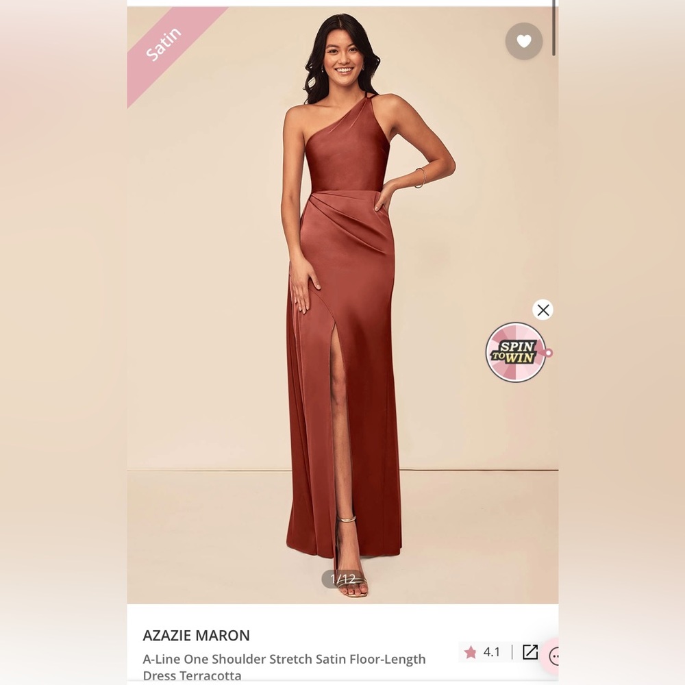 Azazie bridesmaid satin dress